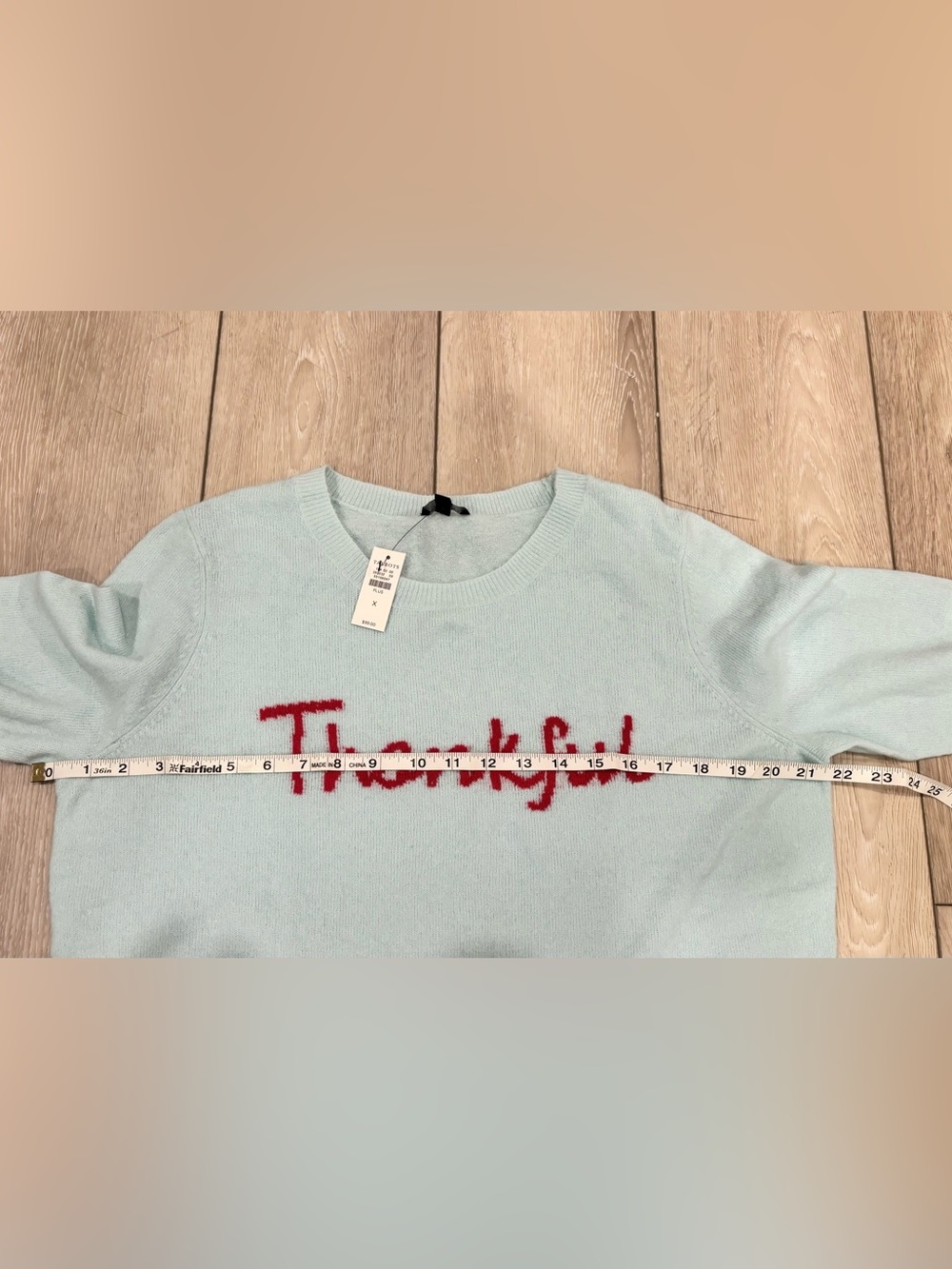 Talbots Light Blue Thankful Sweater Size X - Picture 7 of 9